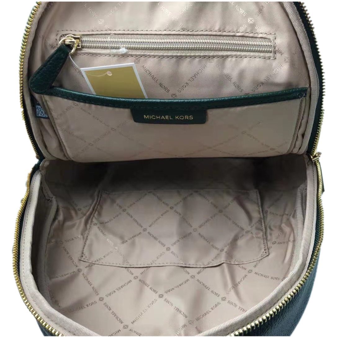 Michael Kors Erin 35F0GERB8L Medium Leather Backpack In Racing Green Michael Kors Erin 35F0GERB8L Medium Leather Backpack In Racing Green